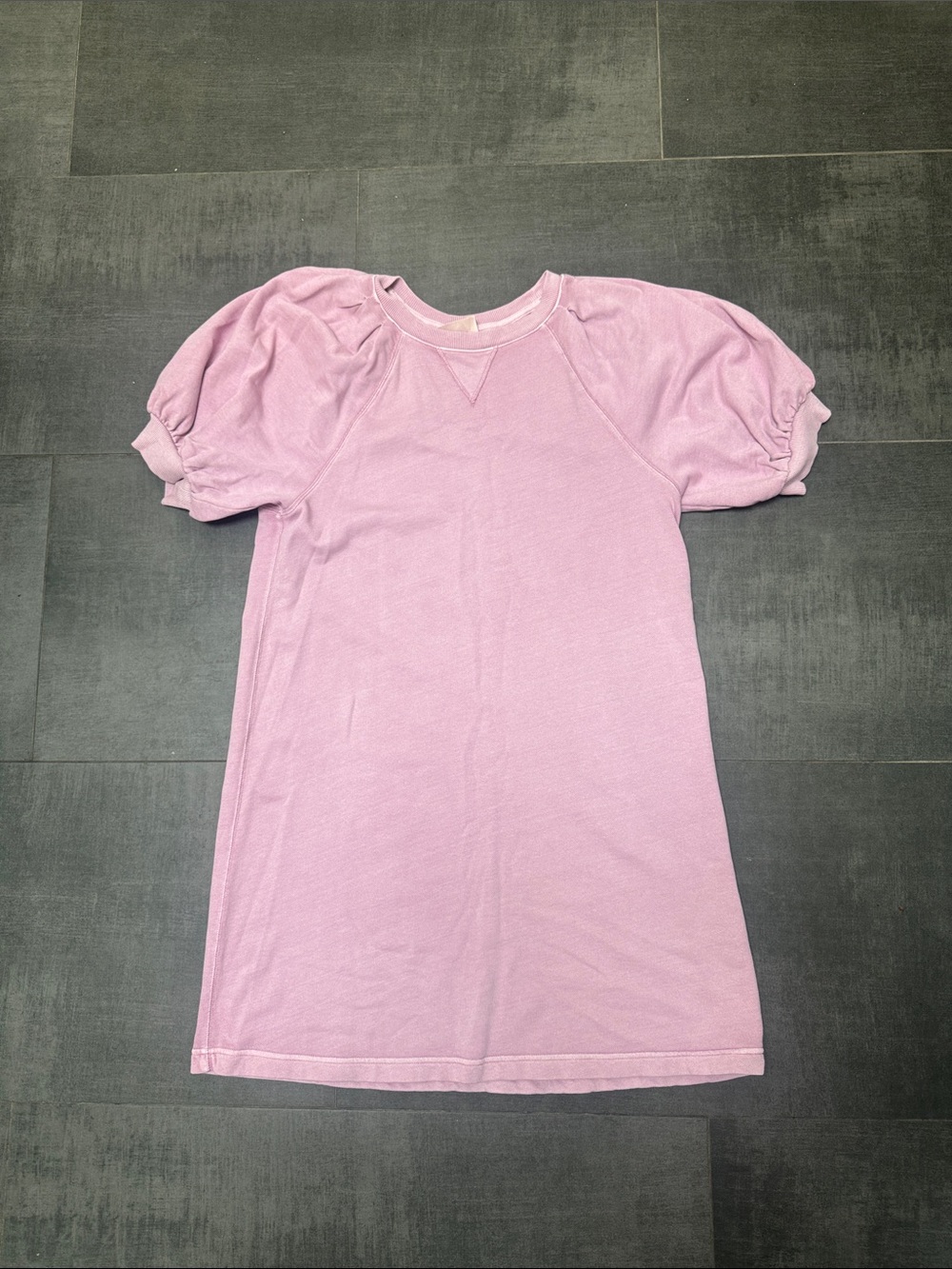 Universal Thread Pink Puff-Sleeve Casual Knit Dress